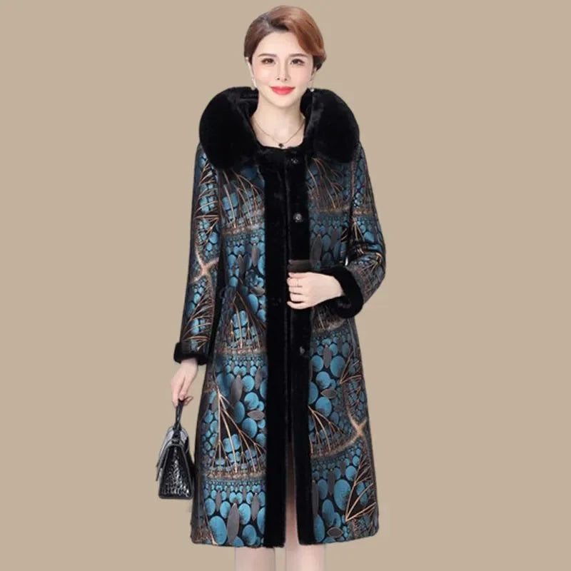Fur Coat For Women Wearing Both Sides and Fur Integrated Coat 2023 New Loose Mother's Clothing Thickened and Warm Long Coat For