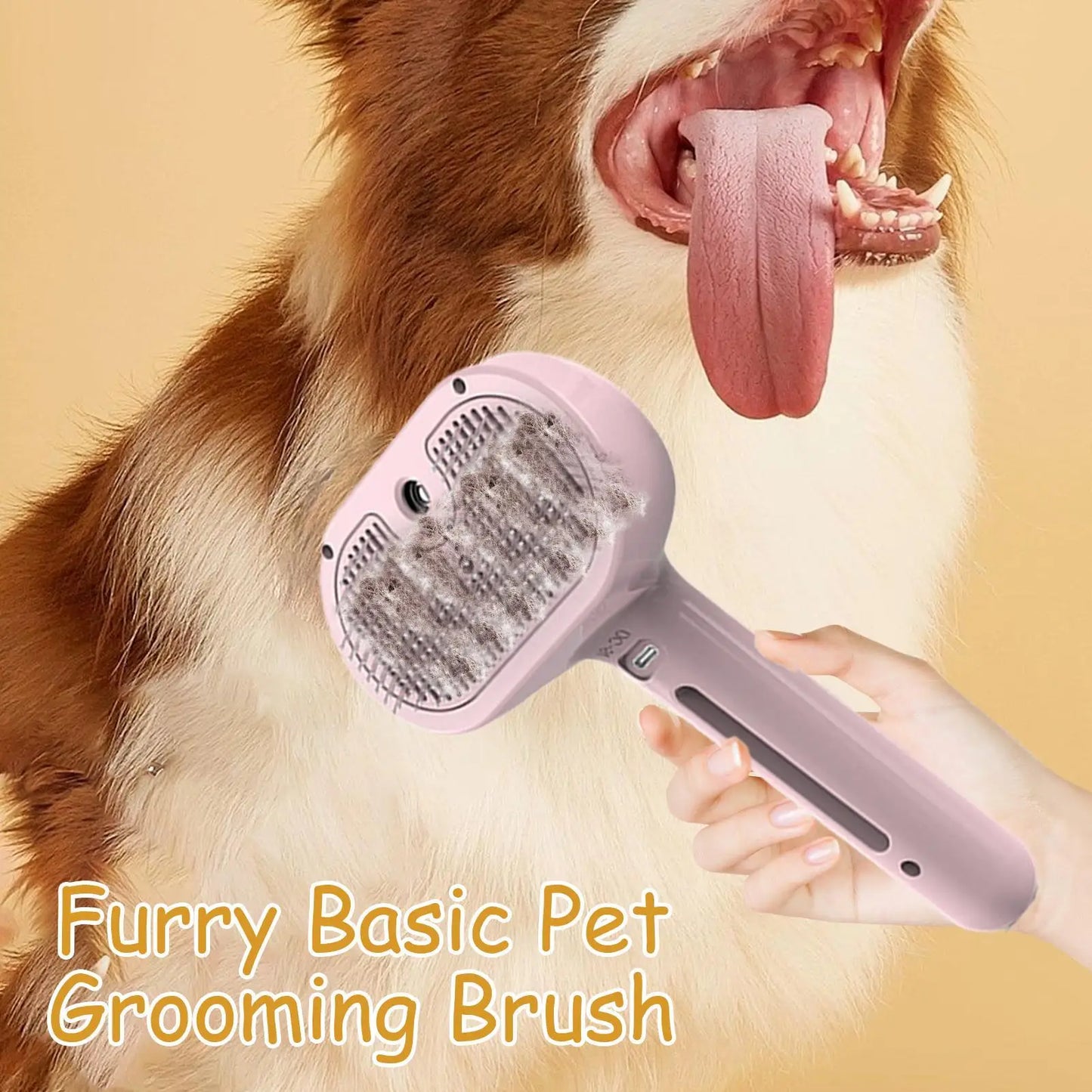 Dog Brush for Grooming Portable Pet Hair Removal Comb Electric Pet Spray Grooming Comb Cleaning Steam Brush Pet Supplies