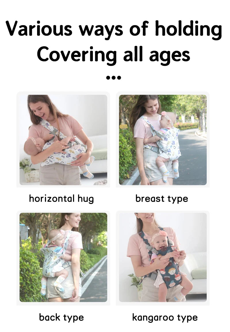 0-36 Months Ergonomic Baby Carrier Lightweight and Labor-saving Multifunctional Breathable Waist Stool Baby Carrier