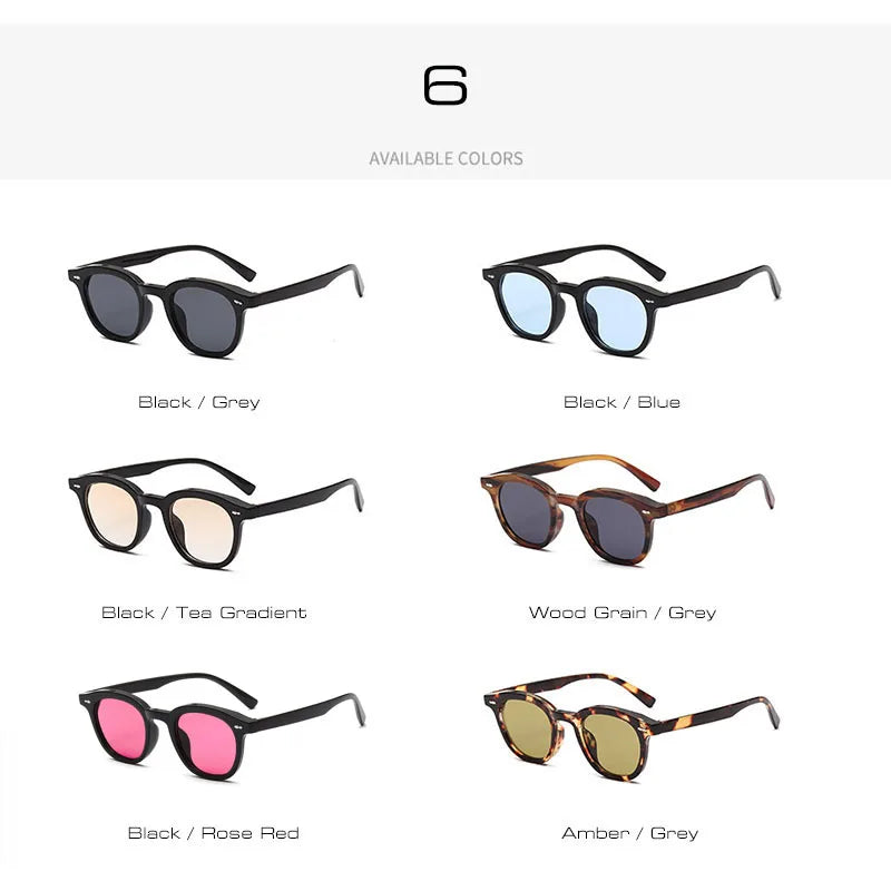 SHAUNA Ins Popular Trending Small Round Sunglasses Fashion Nail Glasses UV400
