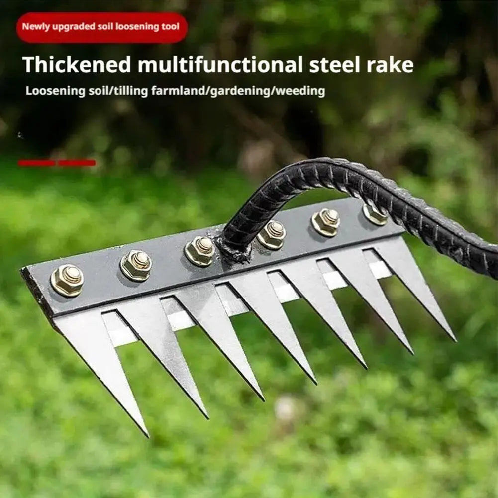 5/6/7/8 Garden Hoe Weeding Tool Digging Wild Vegetables Weeding Loosening Soil Agricultural Farm Tools Menggang Rake