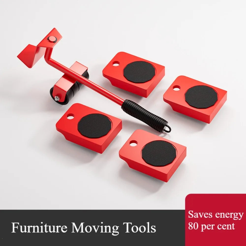 1Set Heavy Duty Furniture Lifter Mover Roller with Wheel Bar Moving Device Lifting Helper Furniture Moving Transport Tool
