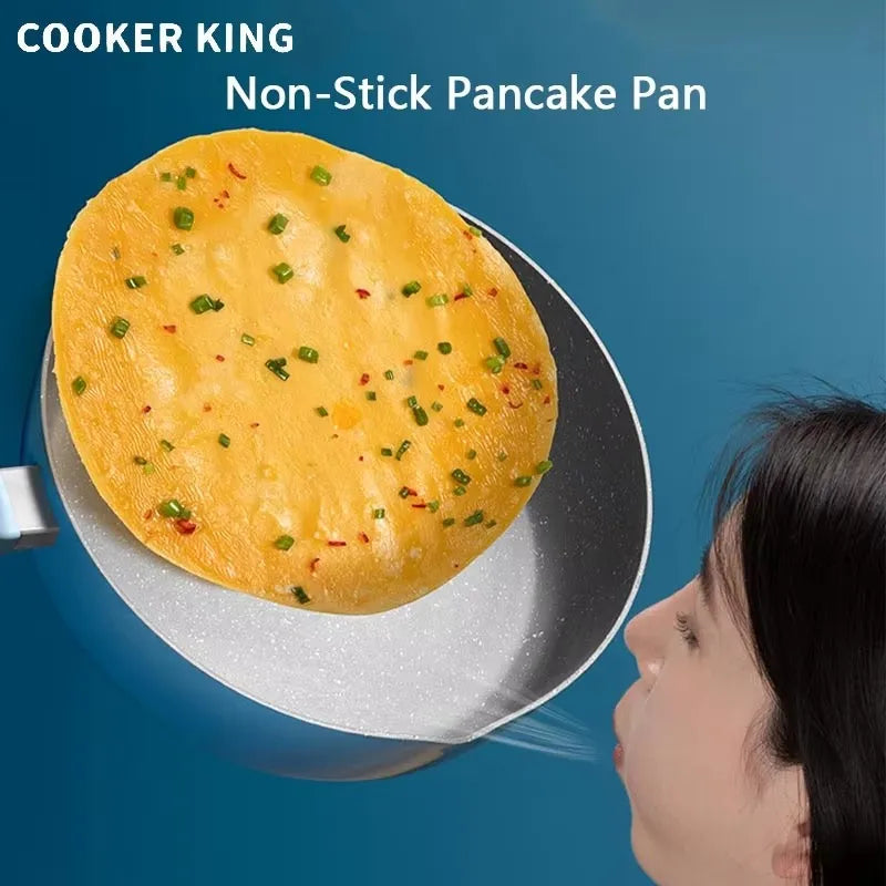 COOKER KING  24/26/28cm Maifan Stone Non-stick Frying Pan Pancake Household Chef Pot Universal Gas Induction Cooker Kitchenware