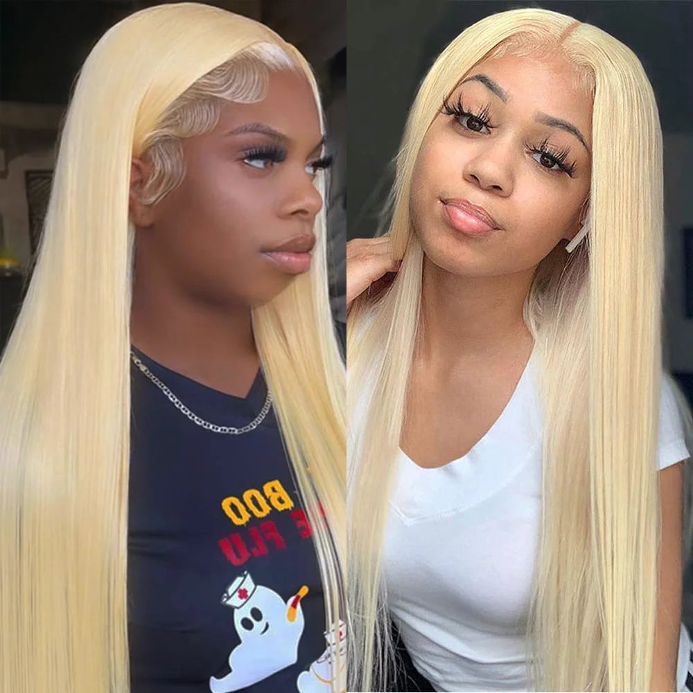 52 Inch 613 Blonde HD Lace Frontal Wig Human Hair Wigs 13x6 200 Density HD Transparent Lace Front Human Hair Wigs For Women