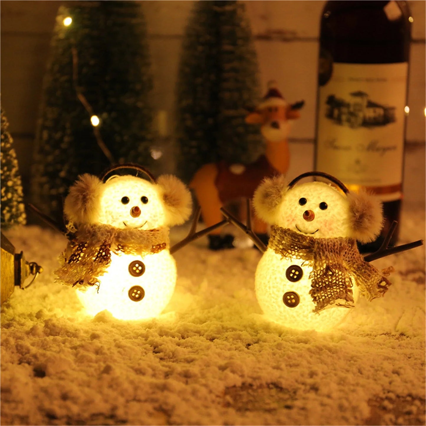 Christmas  Light Up Snowman Holiday Present,for Holiday Decor for Home Office Giving , Battery Operated