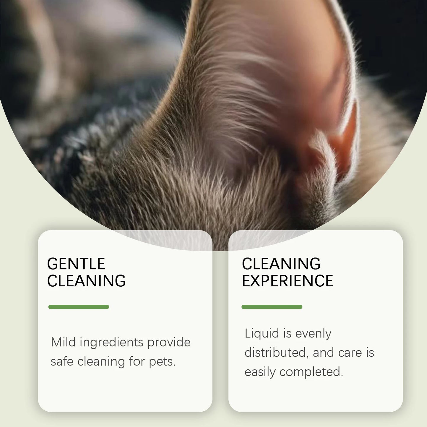 Universal Pet Ear Care Drops (Cats & Dogs) - Gentle Cleansing, Odor Removal. Daily Nourishment & Ear Care for Pets