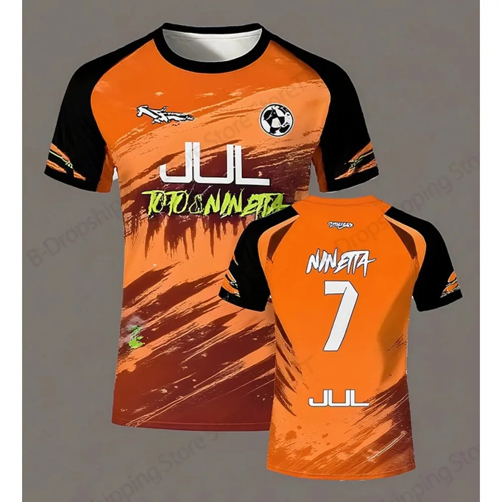 Jersey 90 minute JUL MM8 Football 3d Print T-shirt Men Women Fashion Short Sleeve Tops Tees Sports Tshirt Y2k Clothing New 2025