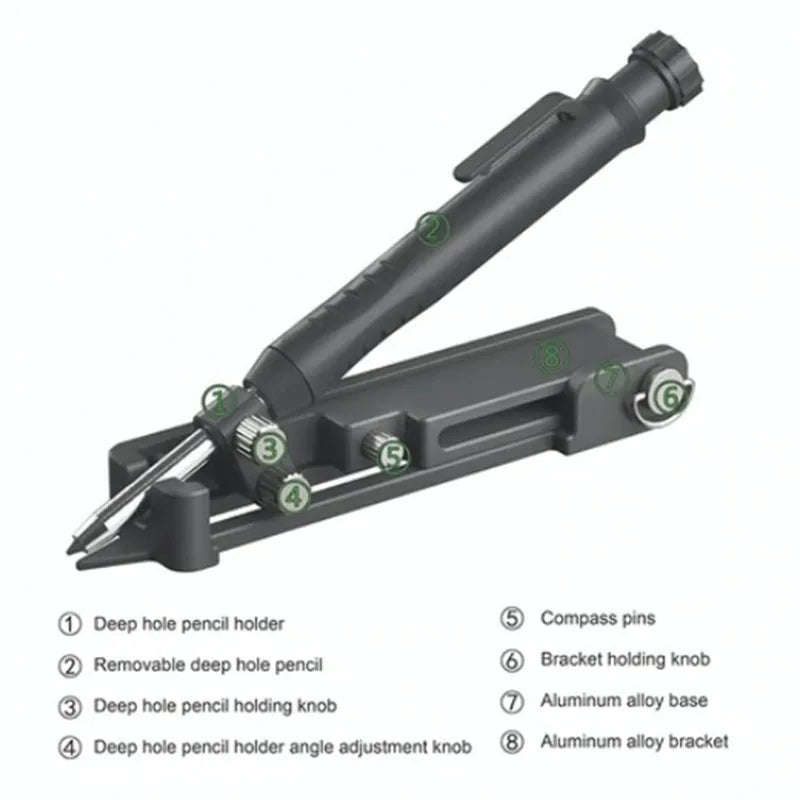 Graffiti Tools Writing Tools With Deep Hole Pencils Woodworking Line Measuring Tools Multi-function Adjustable Compass Tool