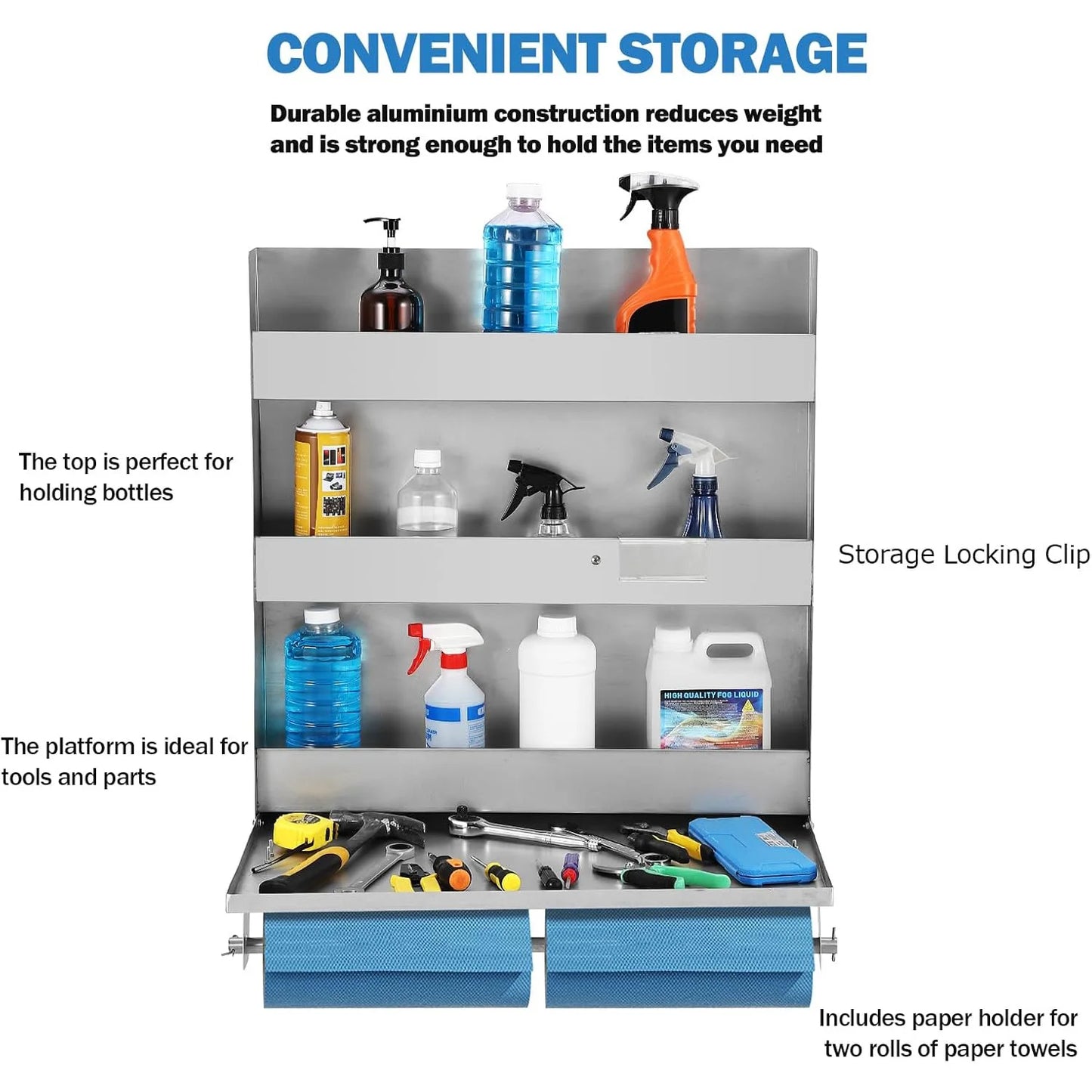 Wall Mounted Tool Tray, Storage Trailer Tool Cabinets, Small Wall Mounted Steel Cabinets Adjustable Shelves For Garages