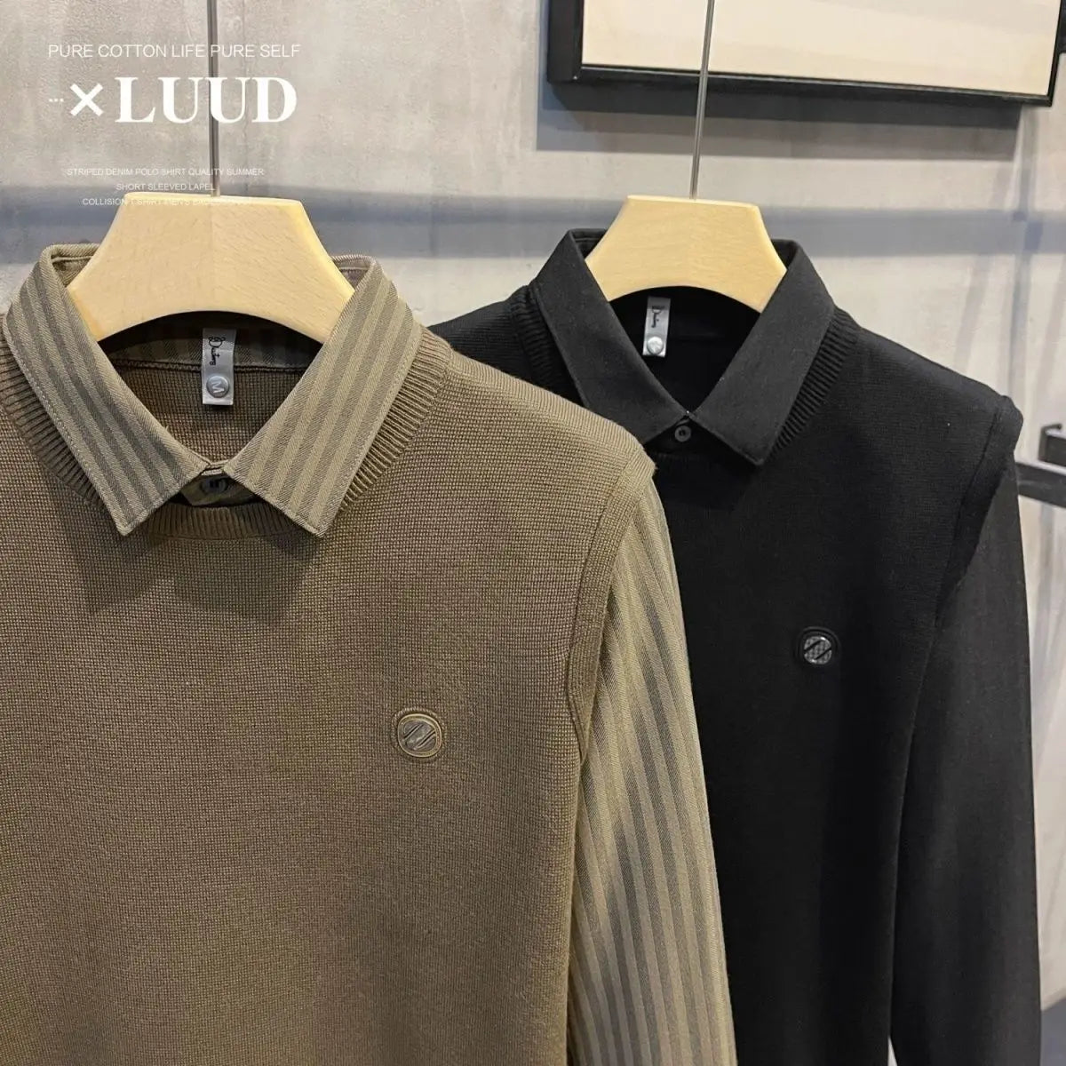 MenS Casual Pullovers For Daily Wear Spring And Autumn Comfortable Spliced Design Classic Style