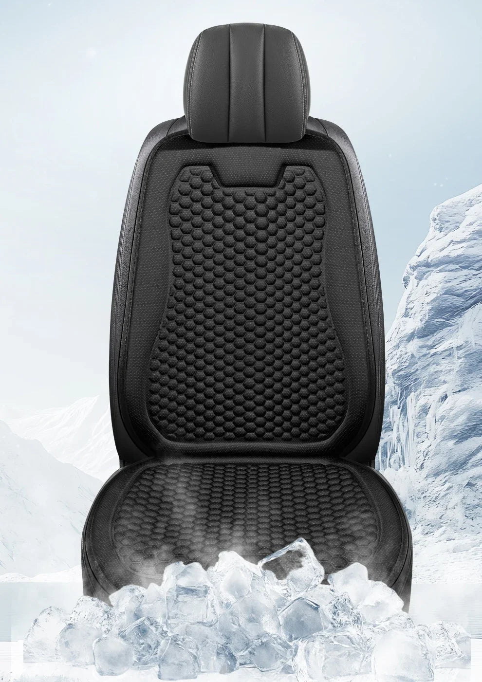 Breathable Comfortable Summer Cool Ice Silk Car Seat Cushions with 3D Spherical Protrusions Soft for Most Cars
