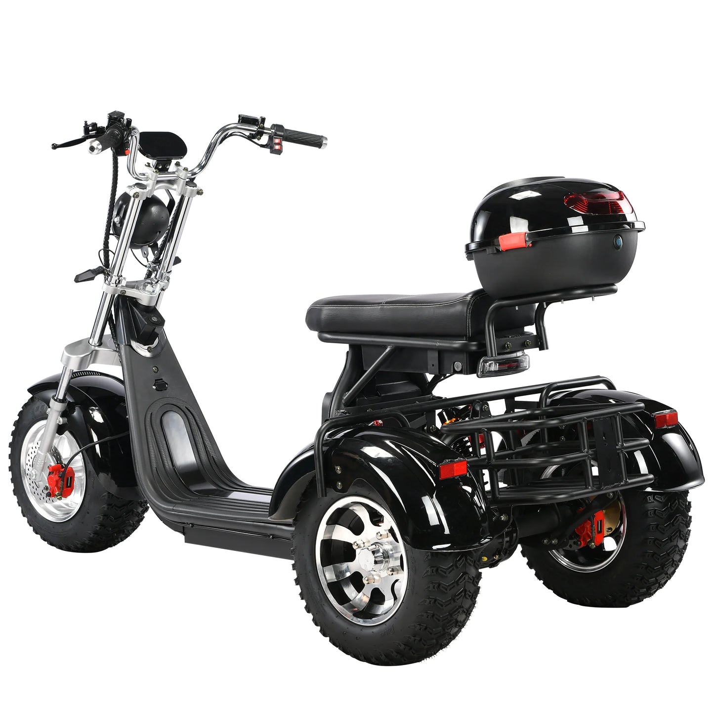 Adults 3 Wheel Electric Scooter 3000W Motor Max Speed 40KM/H Max Load 200KG 18 Inch Off Road Fat Tire Electric Motorcycle