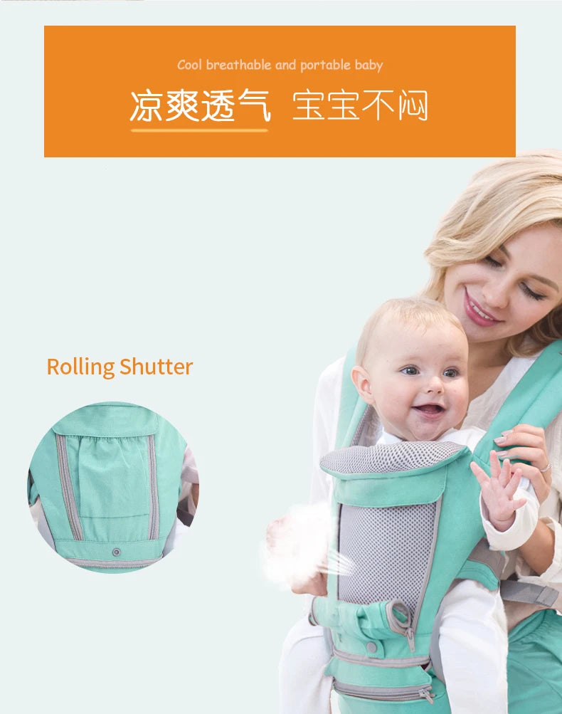 Breathable Ergonomic Baby Carrier Backpack Portable Infant Baby Carrier Kangaroo Hipseat Heaps Baby Sling Carrier Wrap for 0-36M