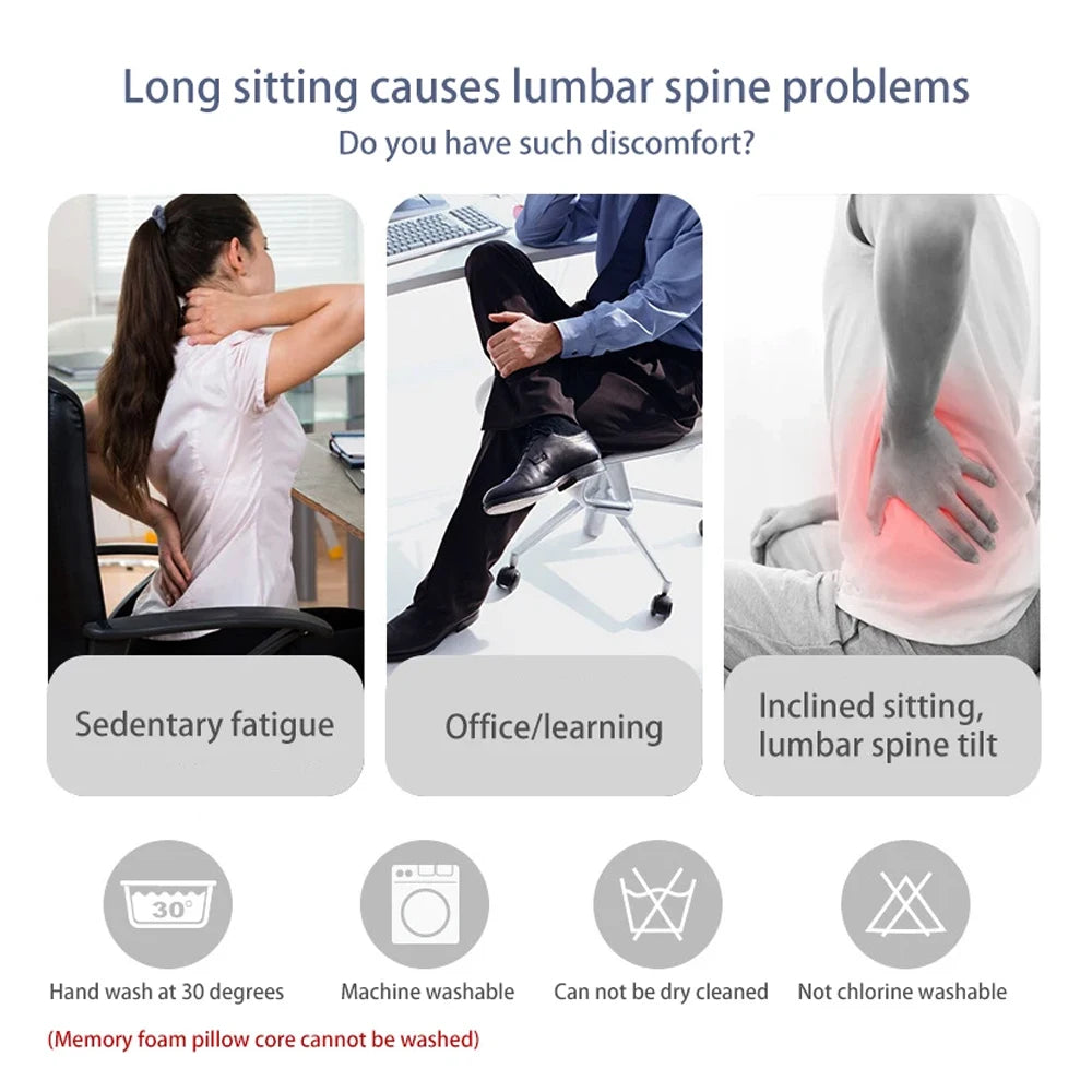 1Pcs Seat Cushion for Office Chairs - Momery Foam Chiar Cushion for Tailbone Pain Relief,Back Pain,Long Sitting Pressure Relief