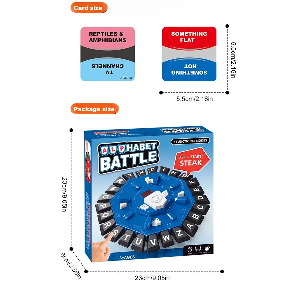 Word game family board game for kids and adults, 220 themed categories, fast-paced learning game, great gift for Christmas and b