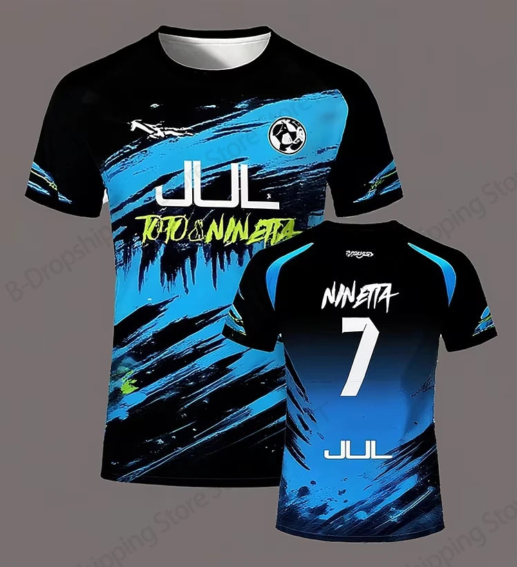 Jersey 90 minute JUL MM8 Football 3d Print T-shirt Men Women Fashion Short Sleeve Tops Tees Sports Tshirt Y2k Clothing New 2025