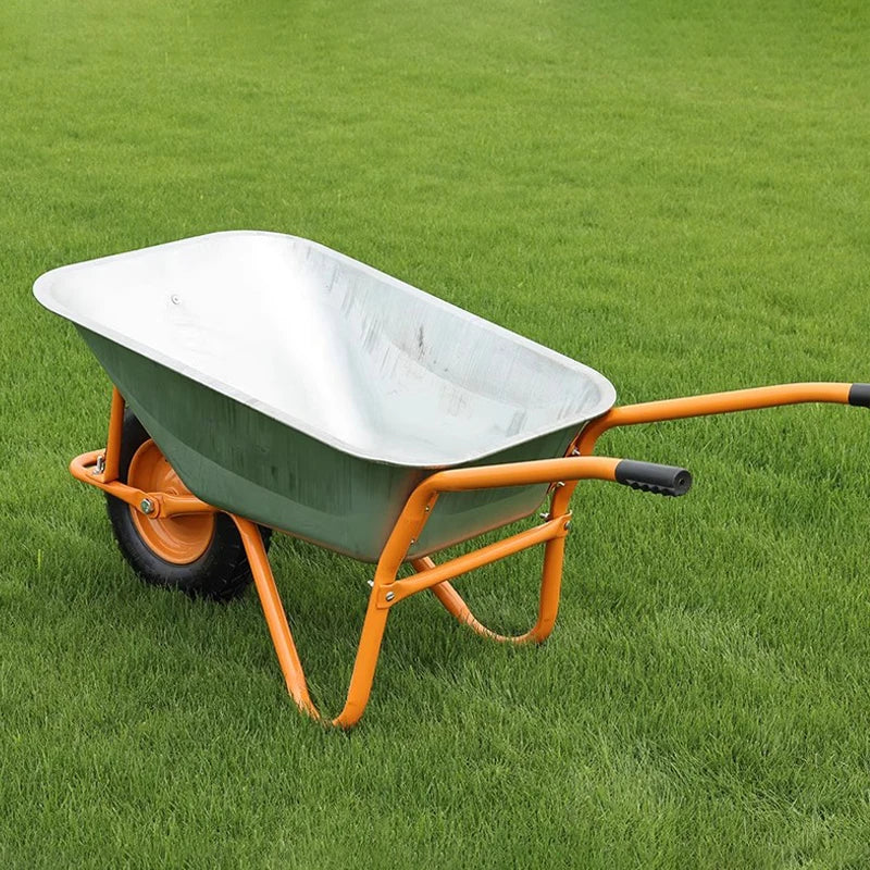 Hot Sale Metal Wheelbarrow With Pneumatic Wheels For Garden And Construction Use Building Equipment For Farm Tools