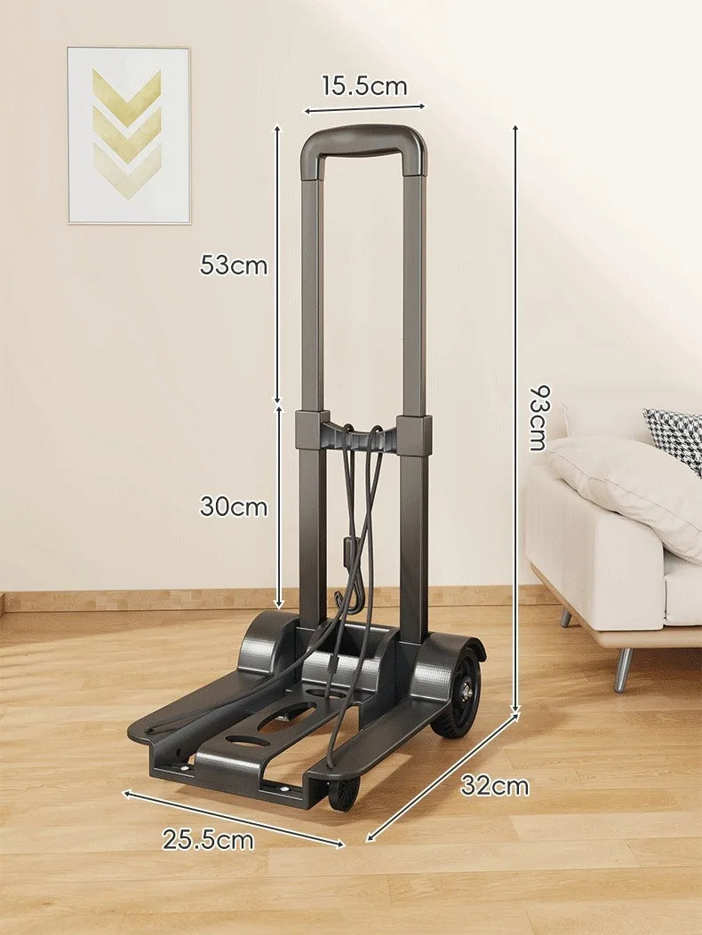 Wheel Trolley folding luggage trolley Folding Hand Truck Barrow Cart Travel Luggage Shopping Cart Portable Home Use Cart