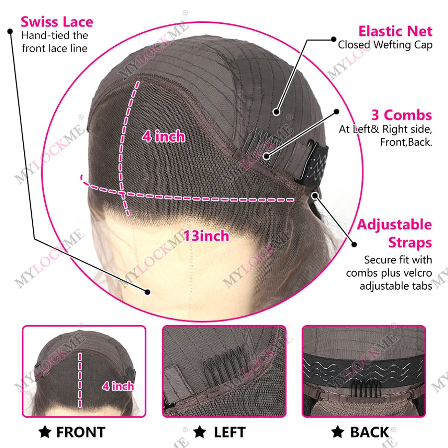180 Density 36 38Inch Wig Human Hair For Women 13x4 Body Wave Lace Front Wig 13x6 Body Wave Lace Frontal Wig Brazilian Hair