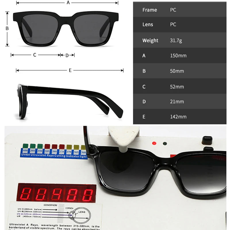 SHAUNA Retro Square Sunglasses Women Shades UV400 Fashion Men Trending Sun Glasses