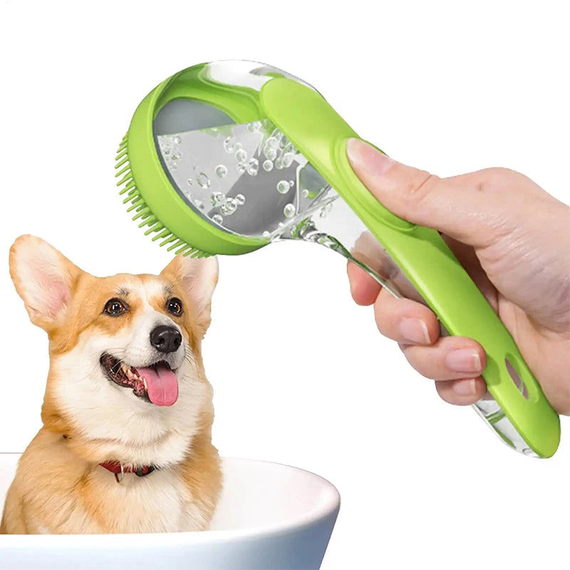 Pet Bath Brush 2025 New 2 In 1 Dog Bath Brush With Built-in Shampoo Dispenser Pet Wash Brush Dogs Cats Grooming Massage Brush