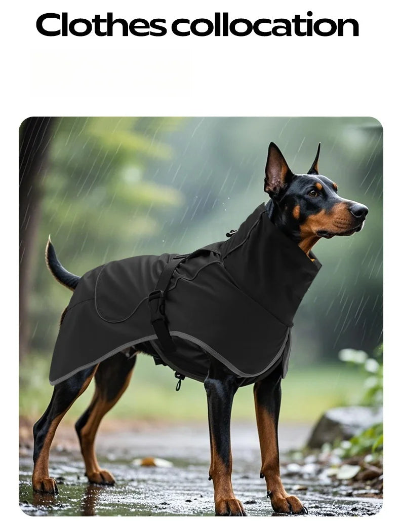 Dogs Clothes Pet Waterproof Raincoat Outdoor Sunny And Rainy Two Use Pet Clothing Medium And Large Dogs Raincoat