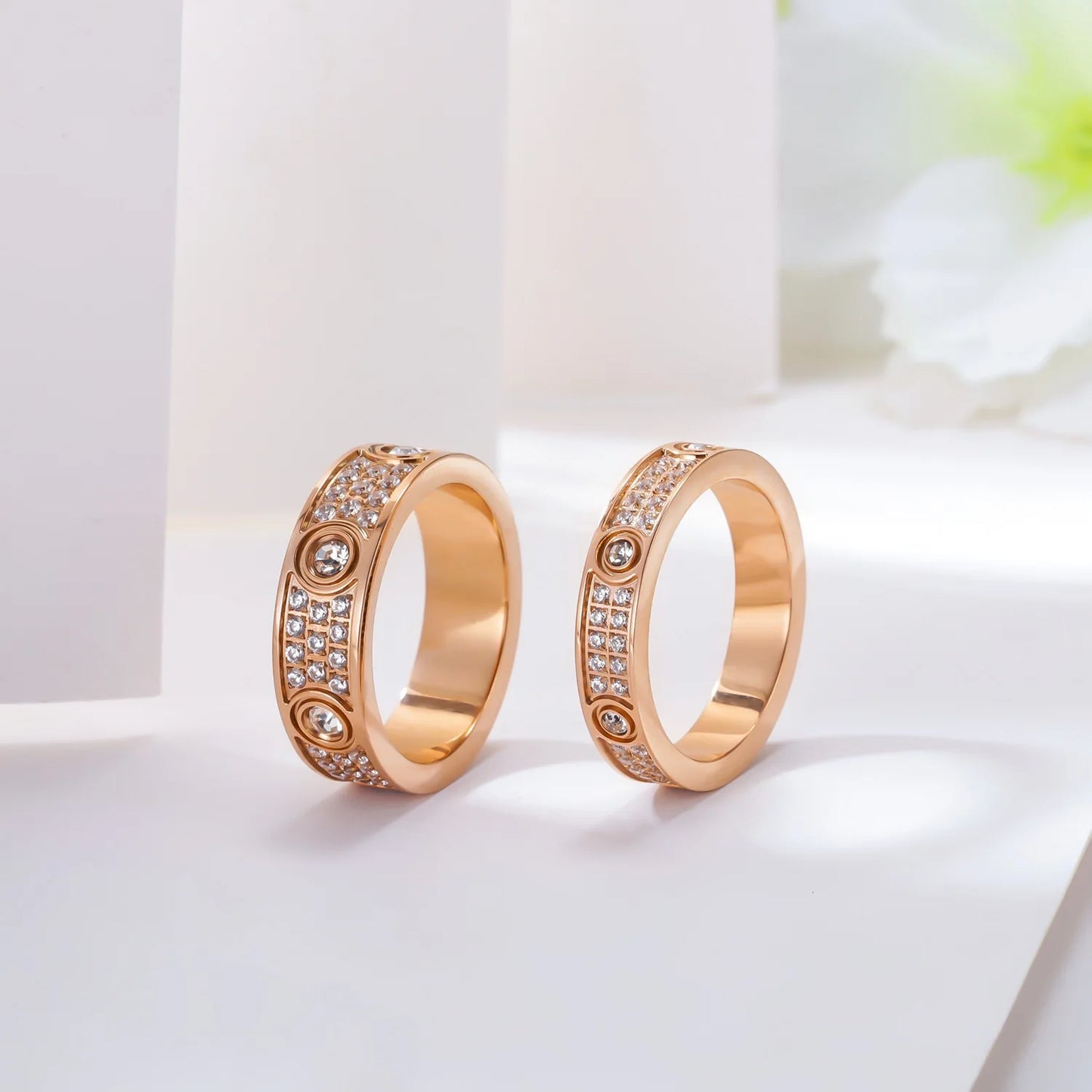 luxury jewelry Titanium steel couple love ring babysbreath Rings Women's jewelry trending accessories
