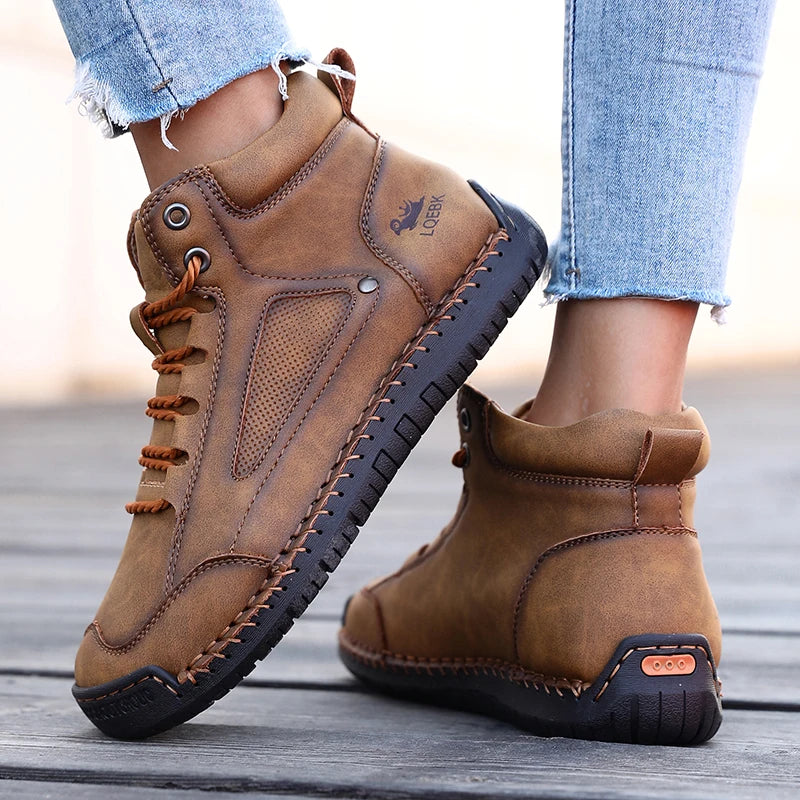 Boots for Women British Style Retro Anti Slip Loafers Casual Soft Soled Women Nude BootsSpring Autumn Comfortable Women's Shoes
