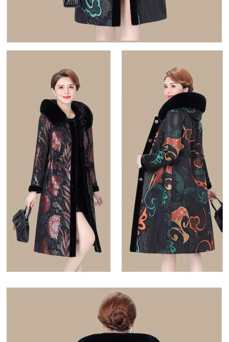 Fur Coat For Women Wearing Both Sides and Fur Integrated Coat 2023 New Loose Mother's Clothing Thickened and Warm Long Coat For