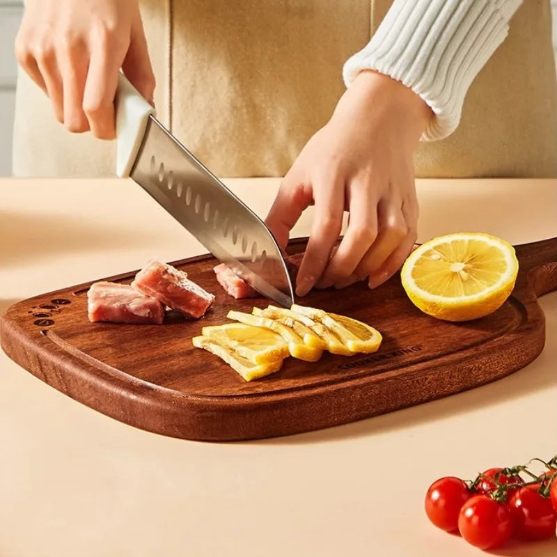 COOKER KING Wooden Kitchen Board Household Pizza Bread Fruit Steak Profession Cutting Board Hangable Kitchen Tool in Stock