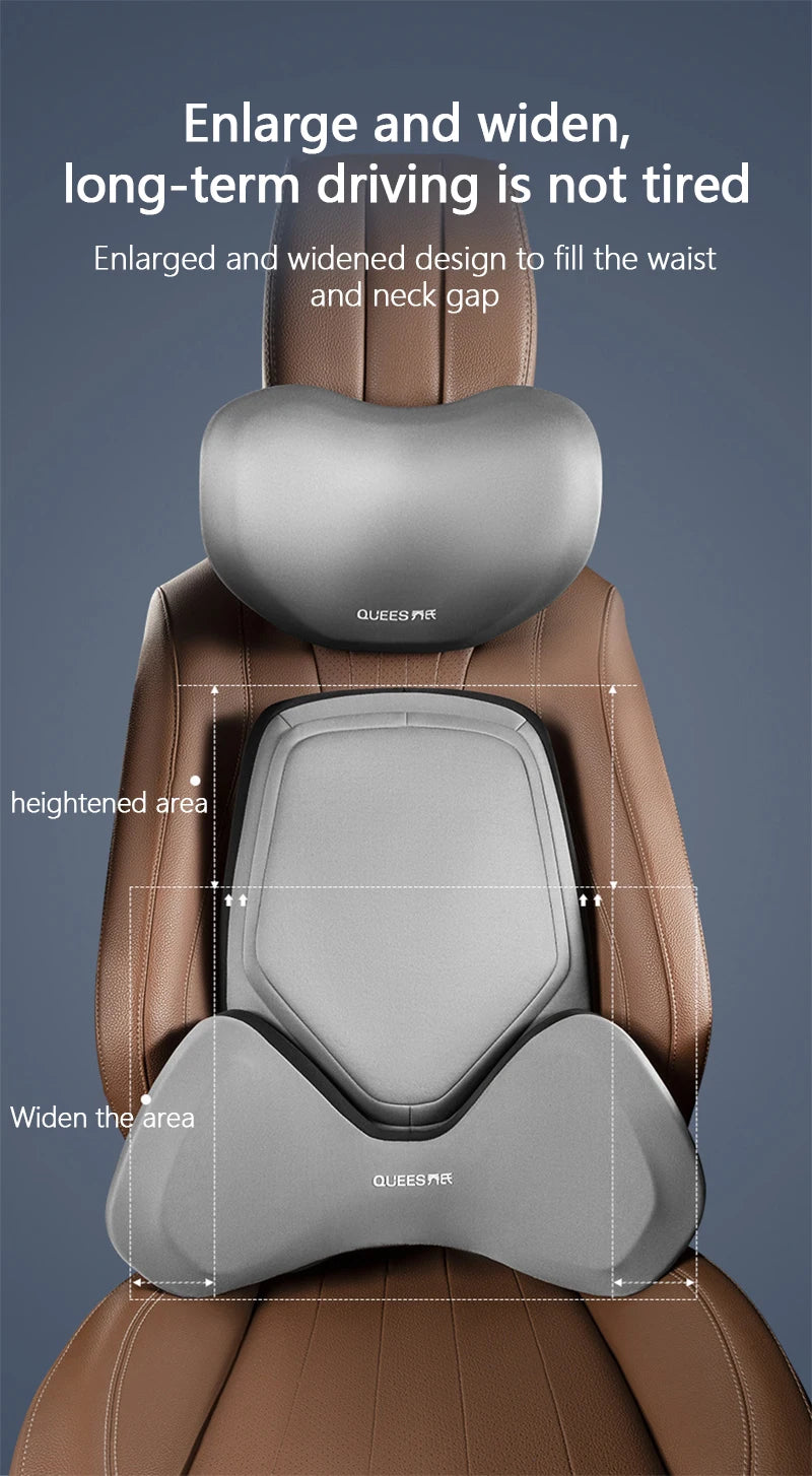 Car Headrest Pillow Auto Neck Cushion Car Back Lumbar Waist Pillow Slow Rebound Guard Head Support for Universal Car Supplies