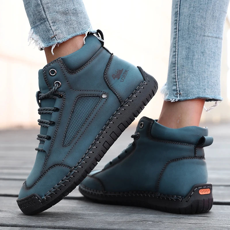 Boots for Women British Style Retro Anti Slip Loafers Casual Soft Soled Women Nude BootsSpring Autumn Comfortable Women's Shoes