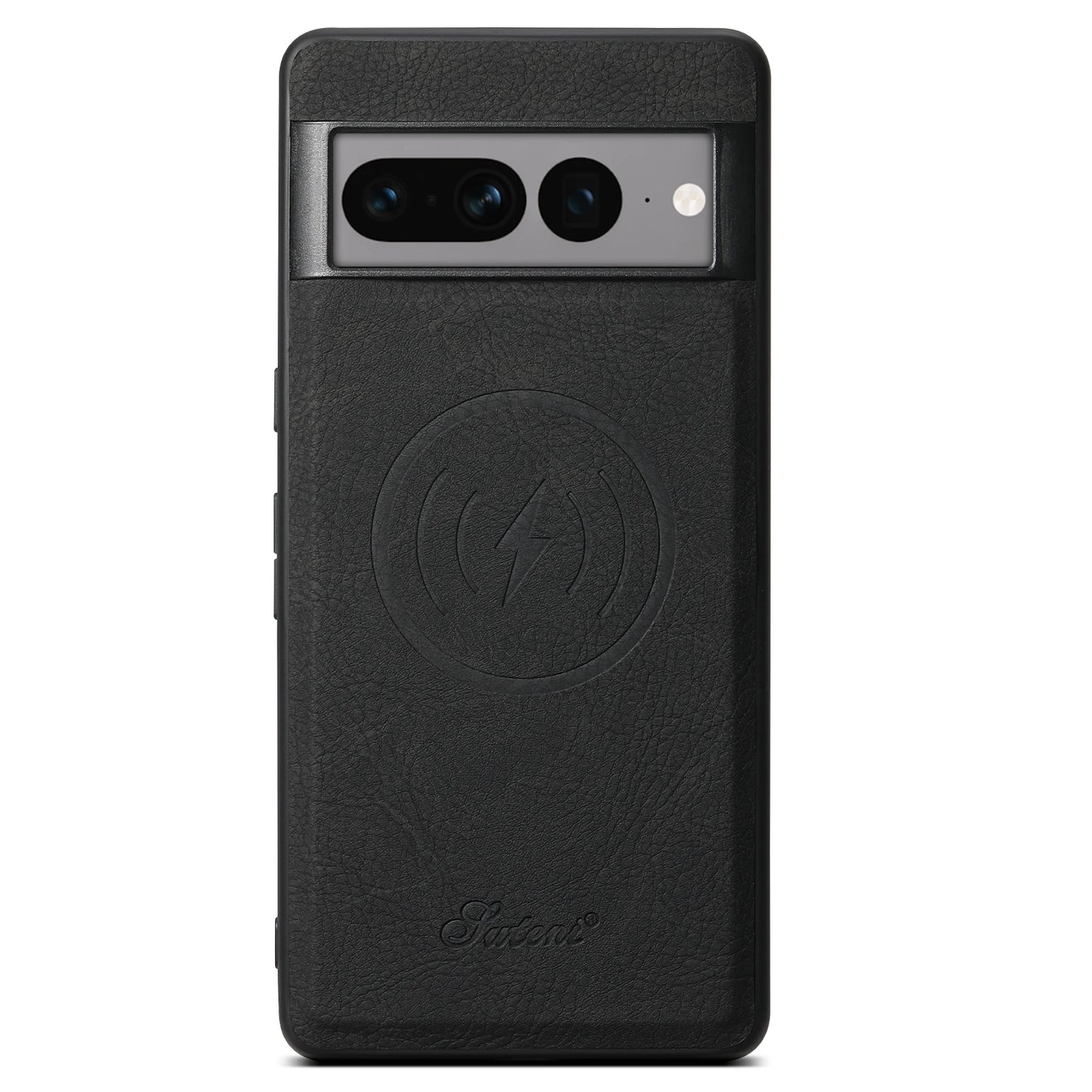 SUTENI Luxury PU Leather Phone Case Magnet Wireless Charging Frosted Feel For Google Pixel 9XL 8Pro 7A 7P 7 6A 6P 6