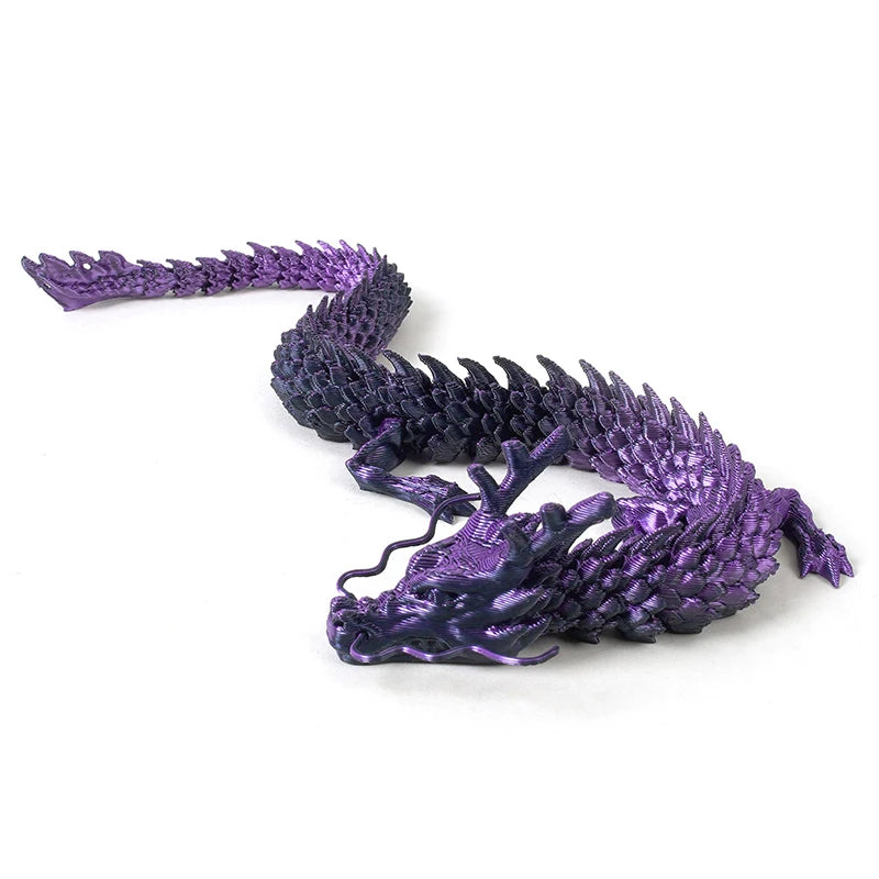 3D Printed Dragon Feathered Wyvern Dragon Articulated Fidget Dragon Home Office Decor Desktop Pet Desk Toy