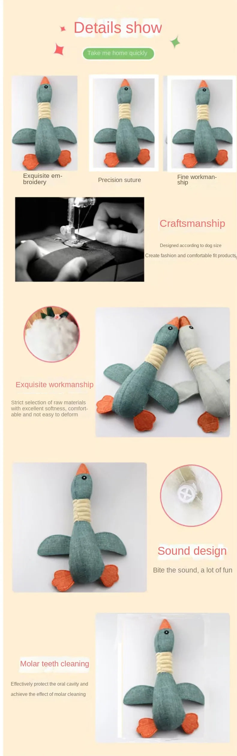 New Pet Toys, Wild Goose, Sound-Resistant, Bite-Resistant, Teeth-Cleaning, Dog and Cat Pet Supplies