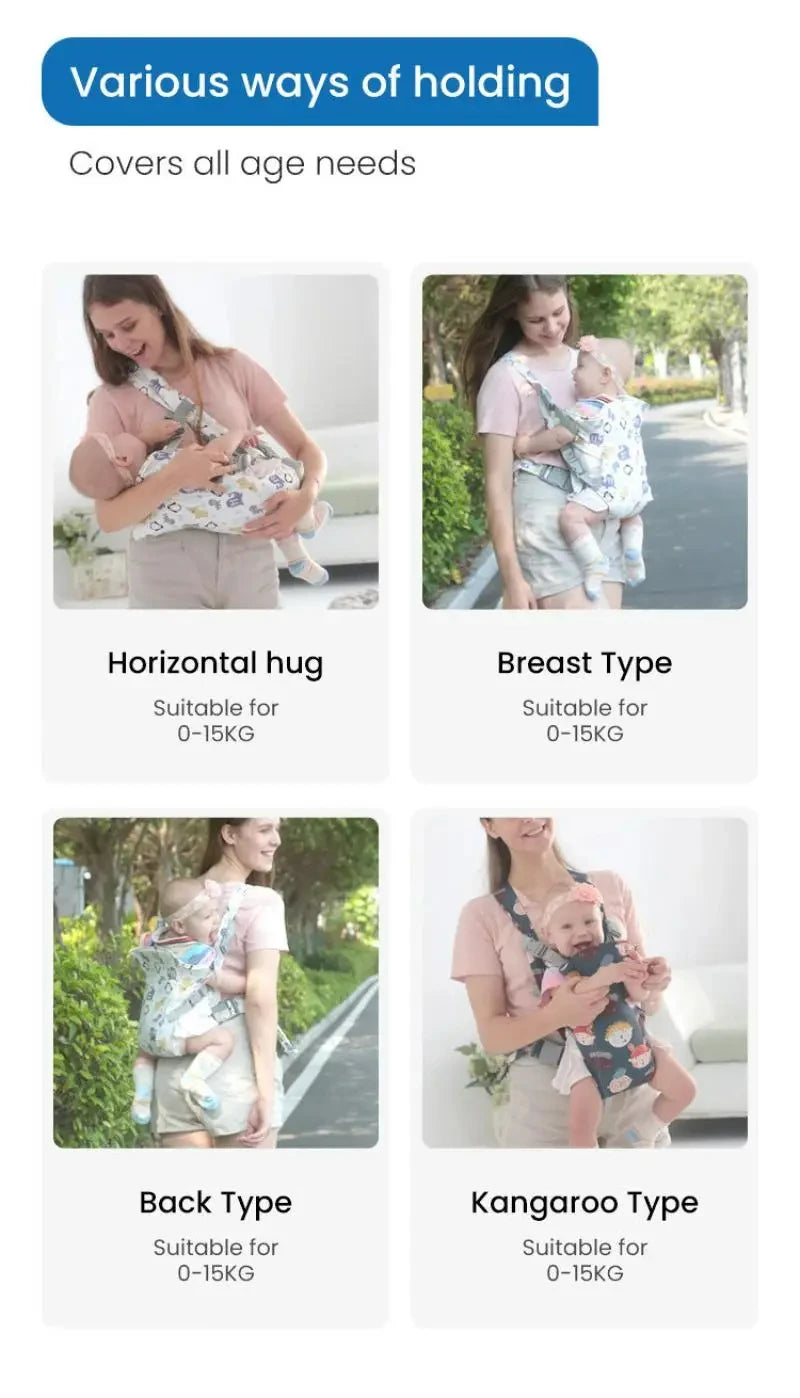 Baby Carrier Front Carry Horizontal Waist Stool Adjustable Ergonomic Newborn Carriers Multi-Functional Breathable Babies Items