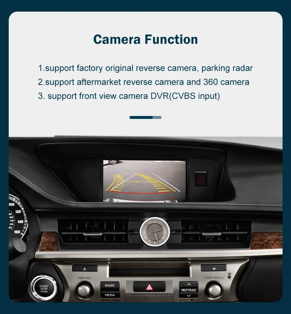Wireless CarPlay for Lexus ES 2014-2019, with Android Auto Mirror Link AirPlay Car Play Functions