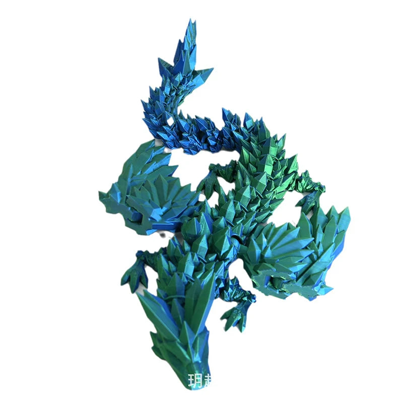 3D Printed Dragon Feathered Wyvern Dragon Articulated Fidget Dragon Home Office Decor Desktop Pet Desk Toy