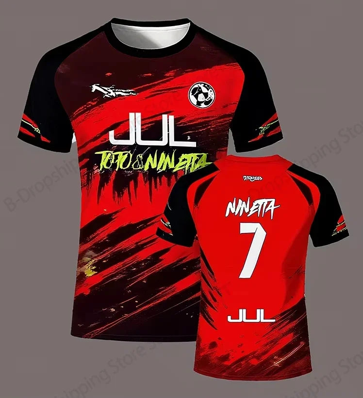 Jersey 90 minute JUL MM8 Football 3d Print T-shirt Men Women Fashion Short Sleeve Tops Tees Sports Tshirt Y2k Clothing New 2025