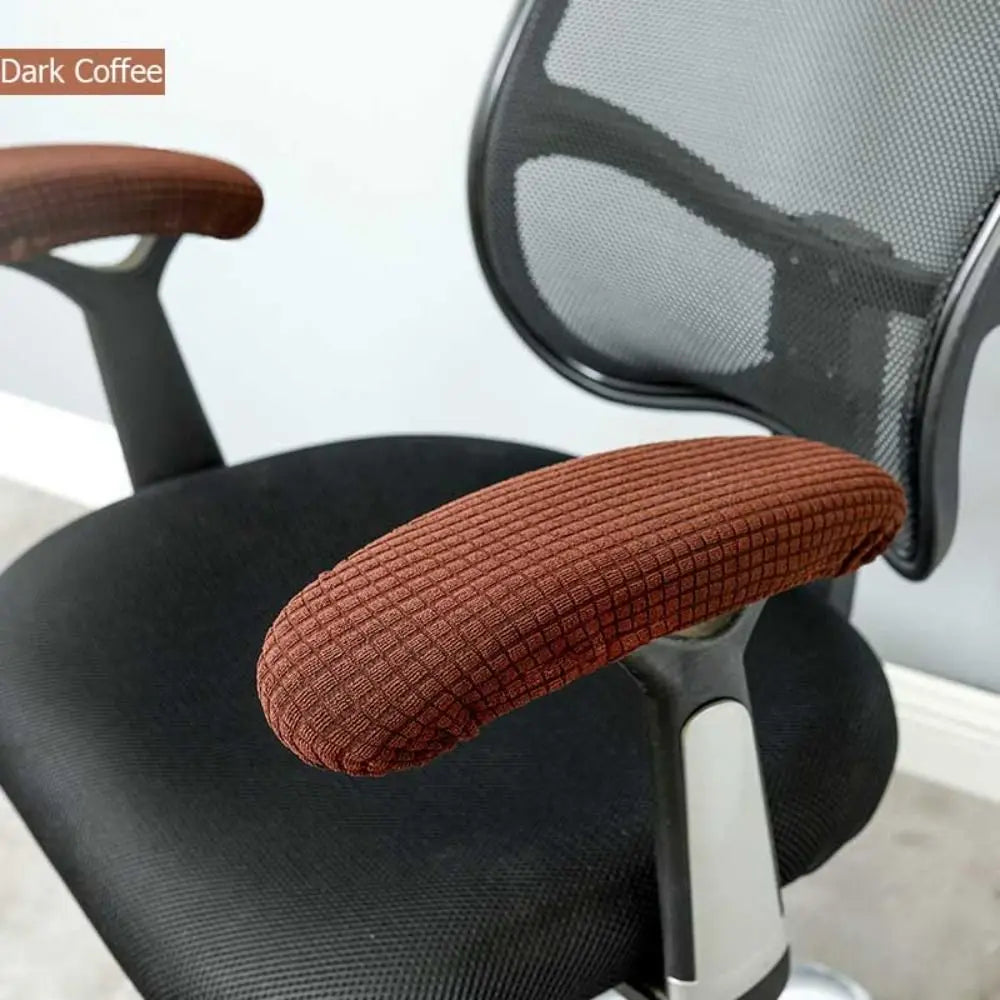 1Pair Chair Armrest Pads Elbow Relief Knitted Elastic Fabric Armrest Gloves Anti-Slip Sleeve Pack Chair Cover For Office Chairs