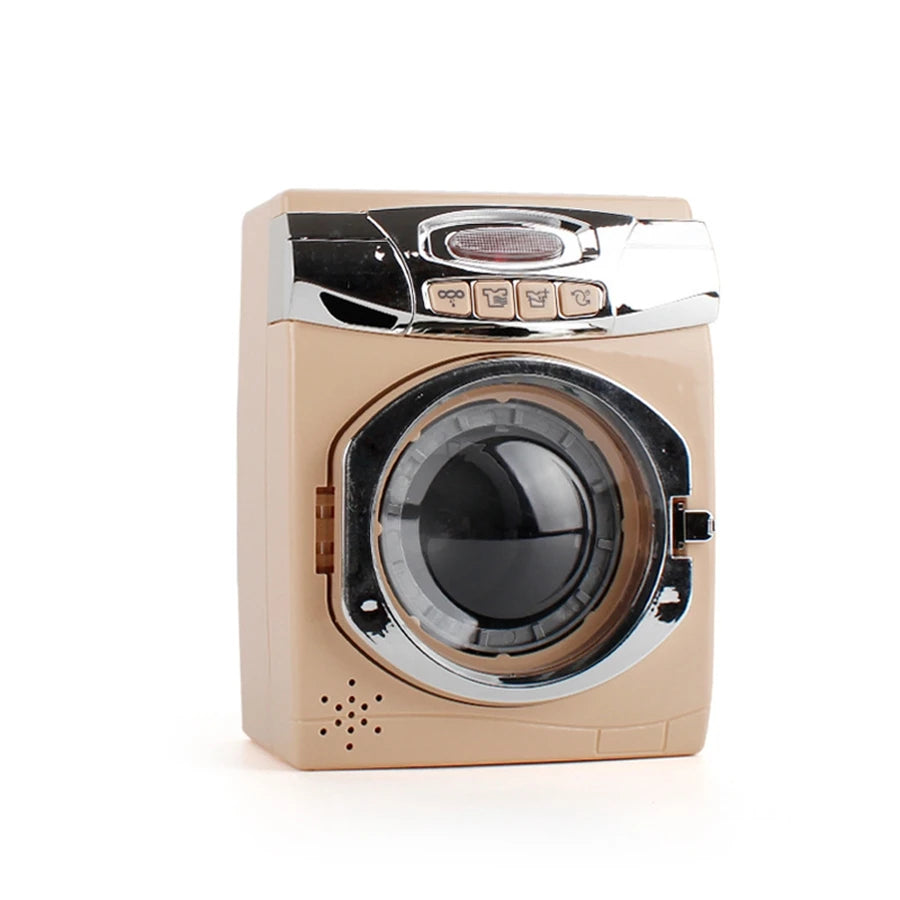 Mini Kitchen Appliance Toys for Kids Role Play Cooking Set Microwave Toaster Coffee Machine Washing Machine Learning Playset