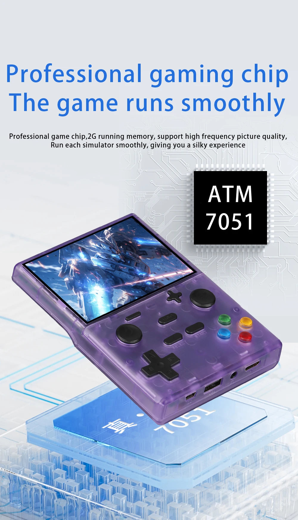 XGB35 Game Console 40000+Games 3.5'' Hd screen Wireless dual controller, two-player battle Play games on TV  Linux System