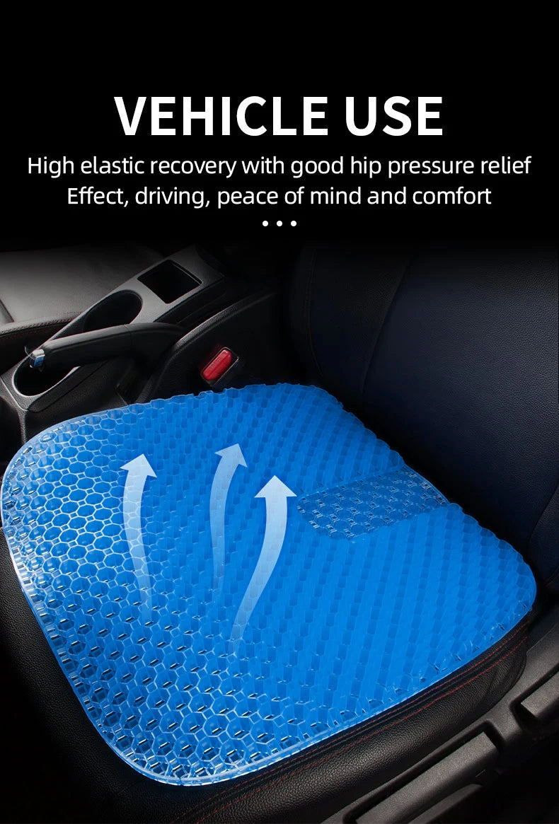 Car Seat Honeycomb Gel Seat Office Seat Four Seasons Universal Silicone Breathable Student Seat Car Seat Honeycomb Gel Seat Offi