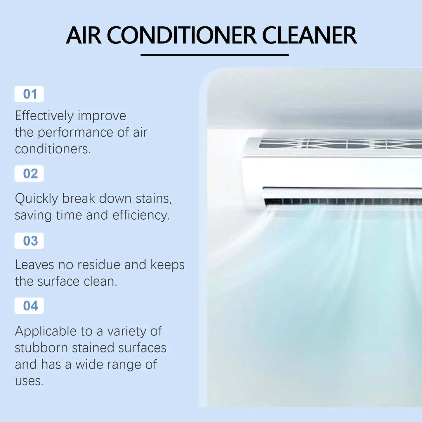 120ml Air Conditioner Cleaner Strong Cleaning Removes Stains And Odors Fast Decomposition Household Cleaning Tools
