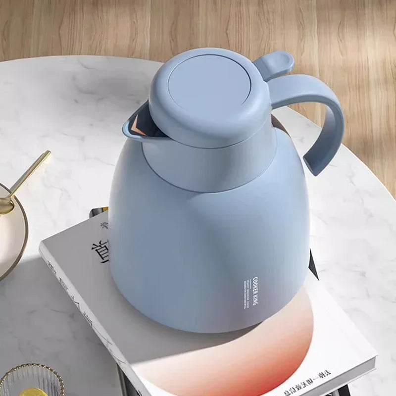 COOKER KING Thermo Jug Glass Inner Insulation Pot Thermal Kettle with Handle Dormitory Thermal Flask Keep Warm＆Cold Water Kettle