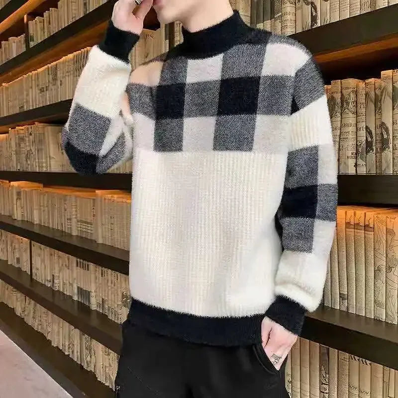 Pullovers Male Long Sleeve Autumnr and Winter Korean Style Knitwear Harajuku Clothing Deals 2025 Y2k Top Men's Knit Sweater