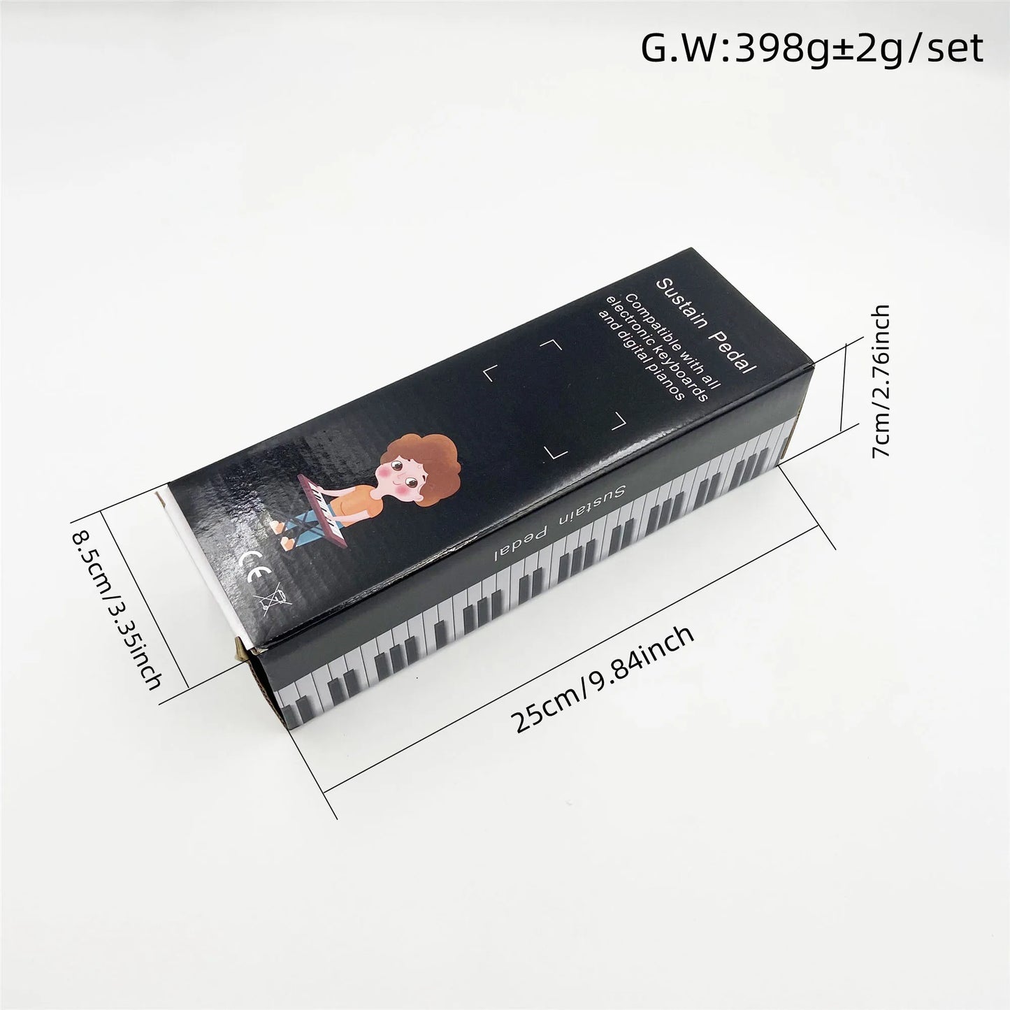 Piano sustain pedal, electric piano foot pedal, synthesizer foot pedal, electronic organ digital synthesizer switch foot pedal