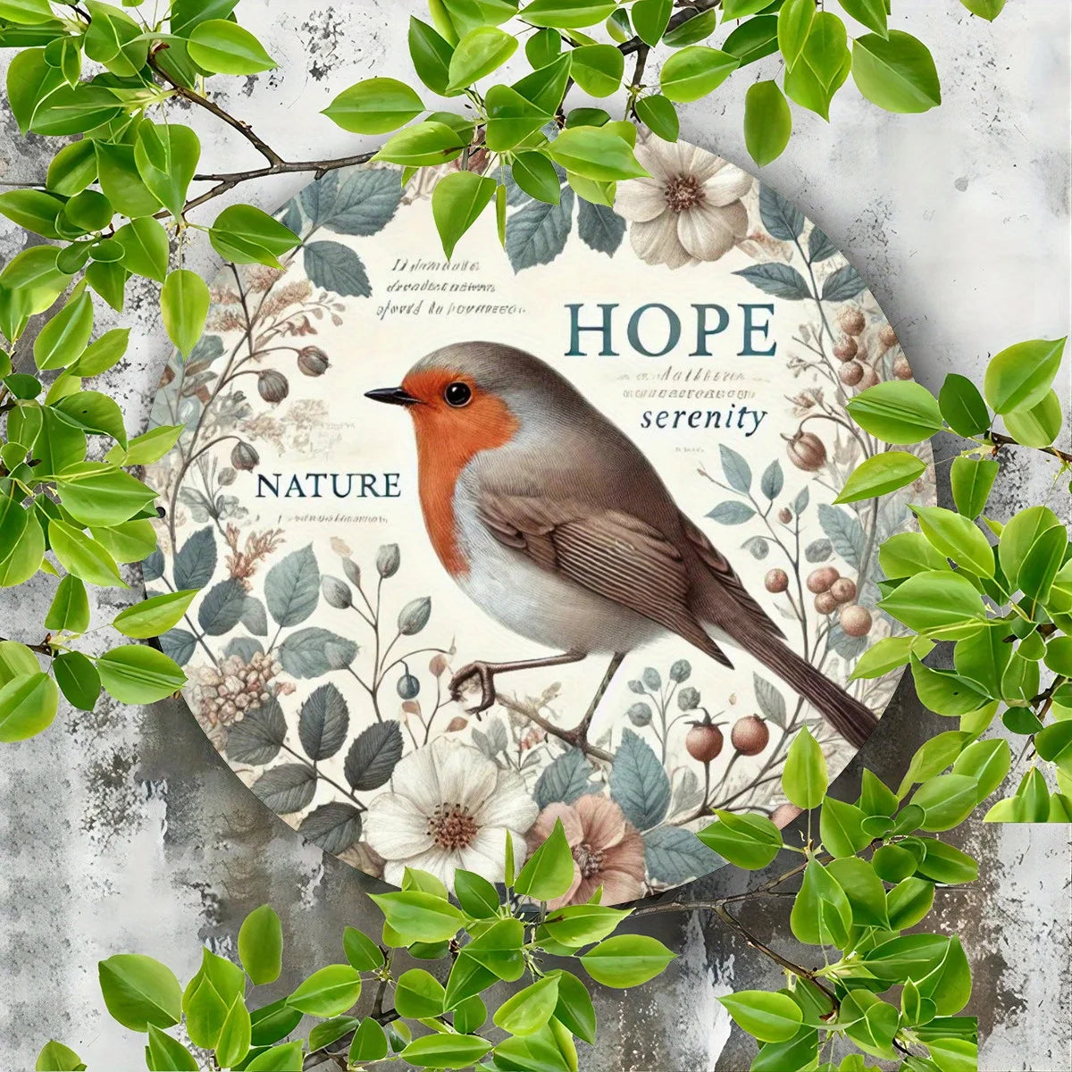 Chickadee 7.8" Metal Wall Art - Durable HD Print, Perfect for Home & Garden Decor, Great Gift for Any Occasion