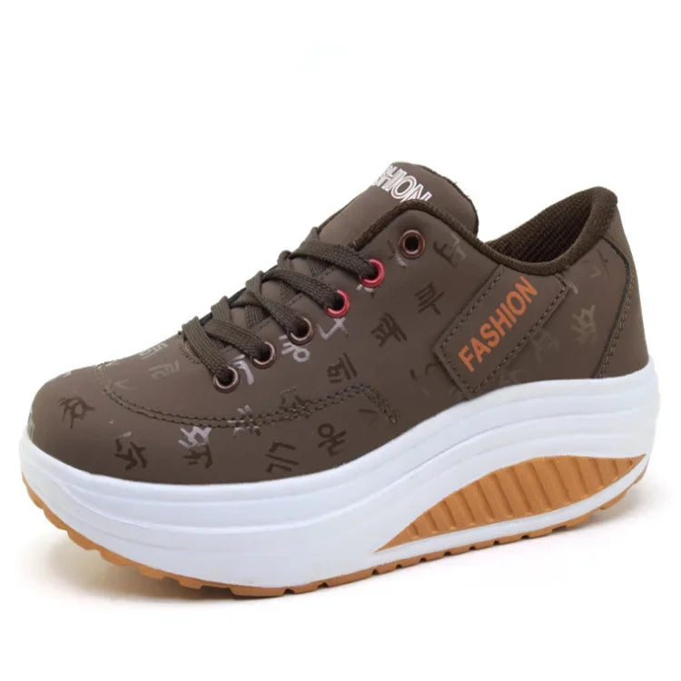 Women's Shoes Outdoor Casual Shoes Autumn Fashion Platform Vulcanized Shoes Flat Sole Walking Shoe Plus Size Lace-up Sneakers