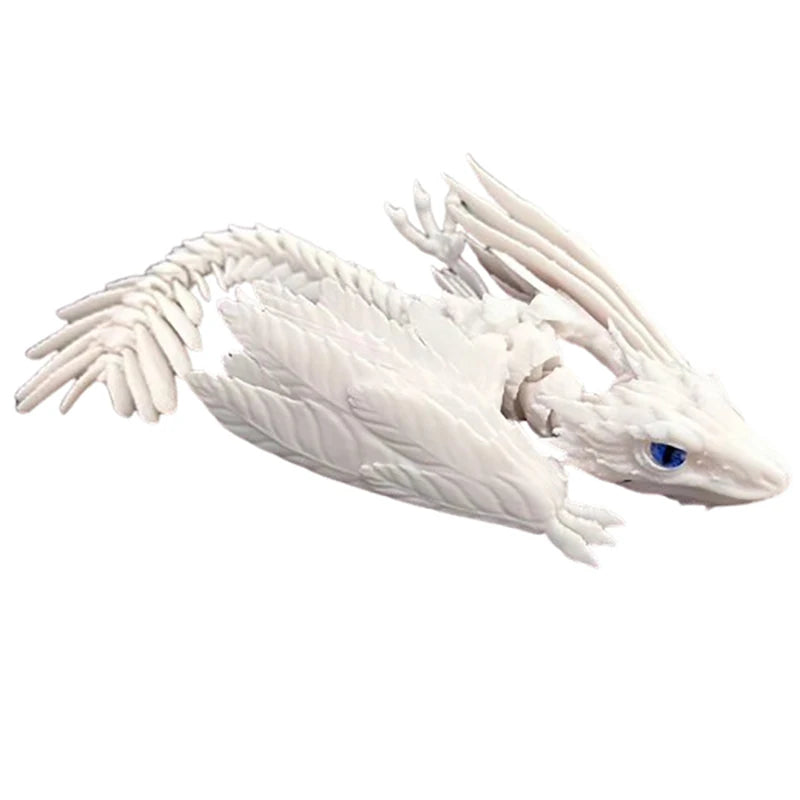 3D Printed Dragon Feathered Wyvern Dragon Articulated Fidget Dragon Home Office Decor Desktop Pet Desk Toy